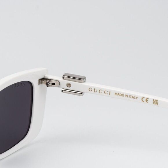 Gucci Women Sunglasses White Grey Cat Eye GG1681S 006 BRAND NEW main image 4